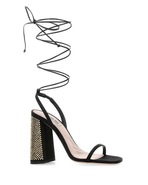 Miu Miu White Satin Sandals