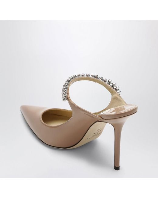 Jimmy Choo White Leather Bing 100 Mules