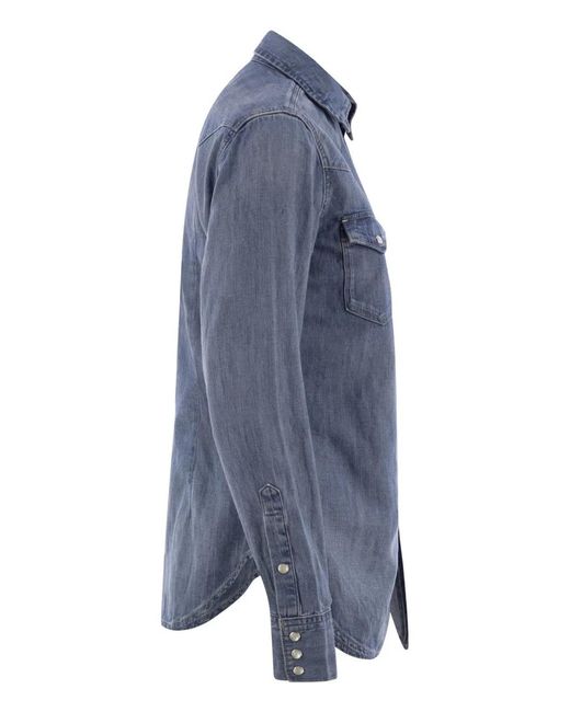 Polo Ralph Lauren Blue Denim Western Shirt