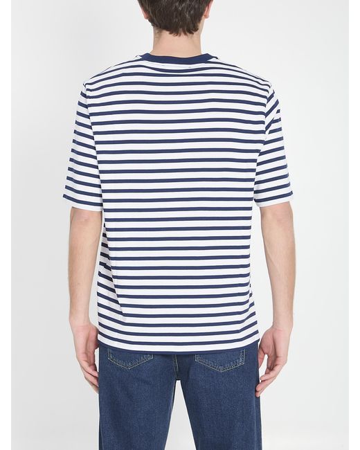 AMI Blue Boxy Marinière T-Shirt for men