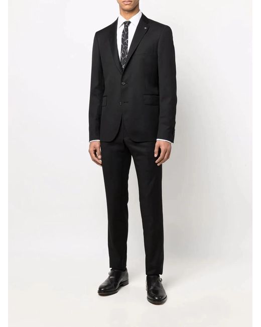 Tagliatore Blue Classic Suit With Constructed Shoulder for men