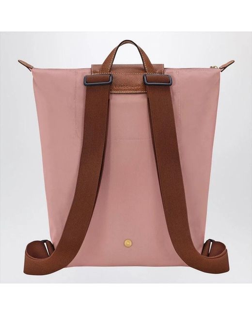 Longchamp Pink M Le Pliage Original Backpack