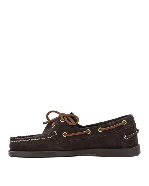 Sebago Brown "Portland Artisan" Lace-Up Loafers for men