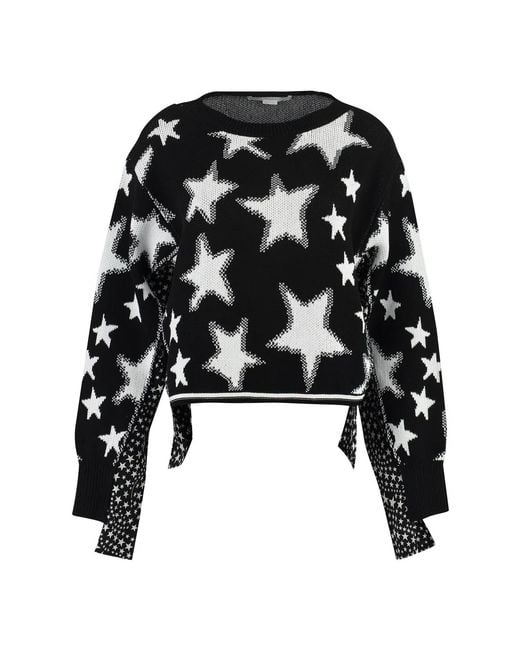 Stella McCartney Black Long Sleeve Crew-Neck Sweater