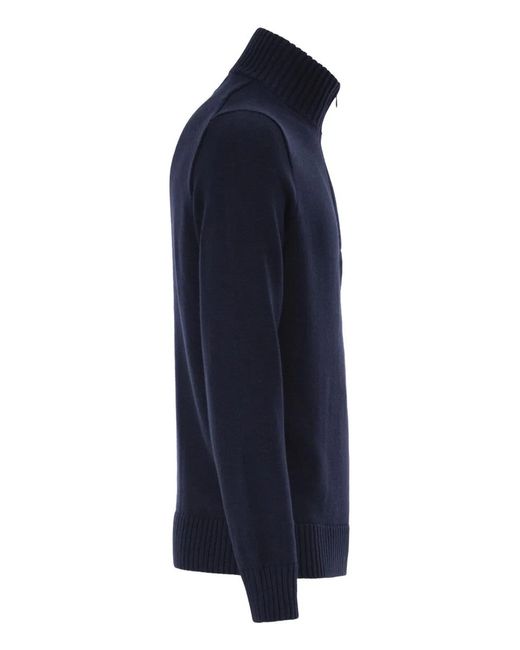 Polo Ralph Lauren Blue Cotton Jumper With Zip Fastening for men