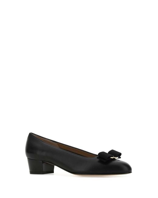 Ferragamo Black Scarpe Con Tacco Vara