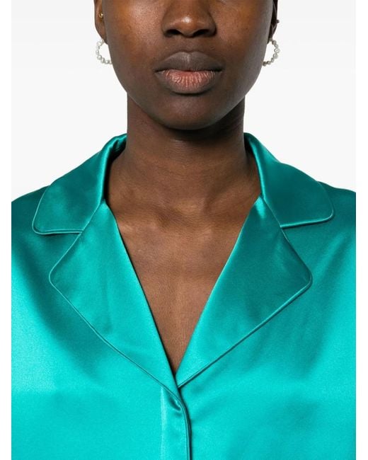 Max Mara Blue Silk Tunic
