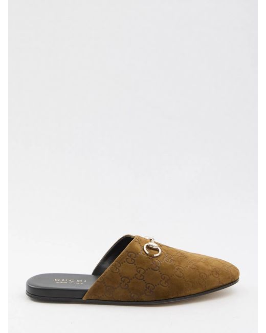 Gucci Brown Mule With Horsebit for men
