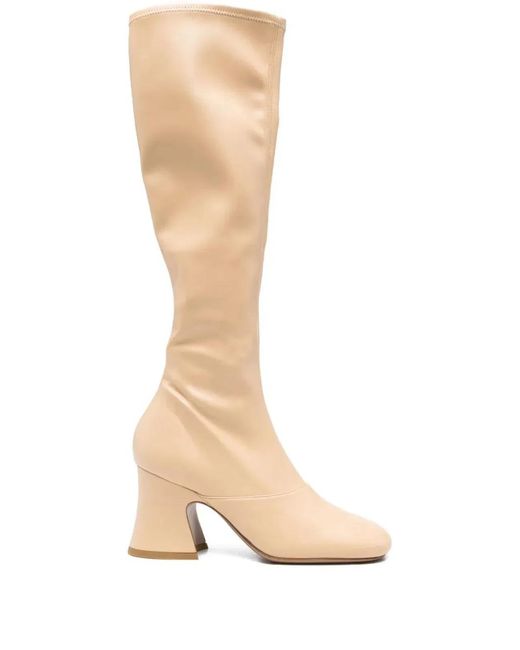 Chloé White Janis Heeled Boots