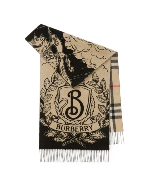 Burberry Black Mu Stormy Knight Check Scarf