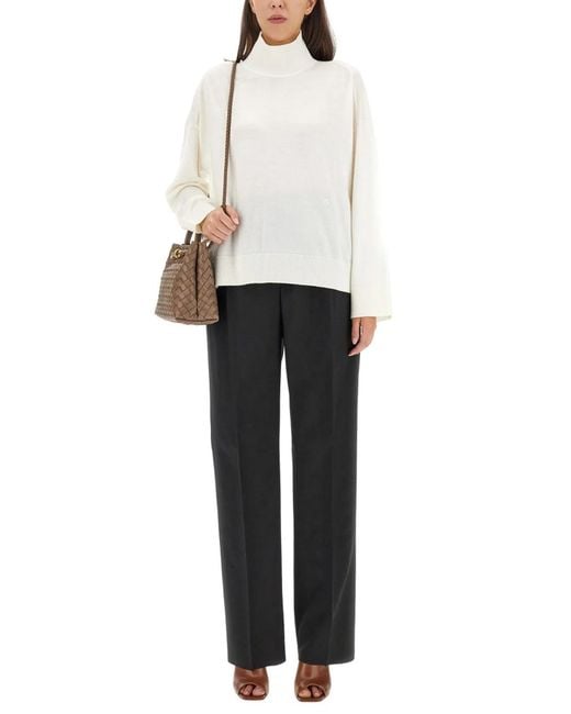 Bottega Veneta Black Virgin Wool Trousers
