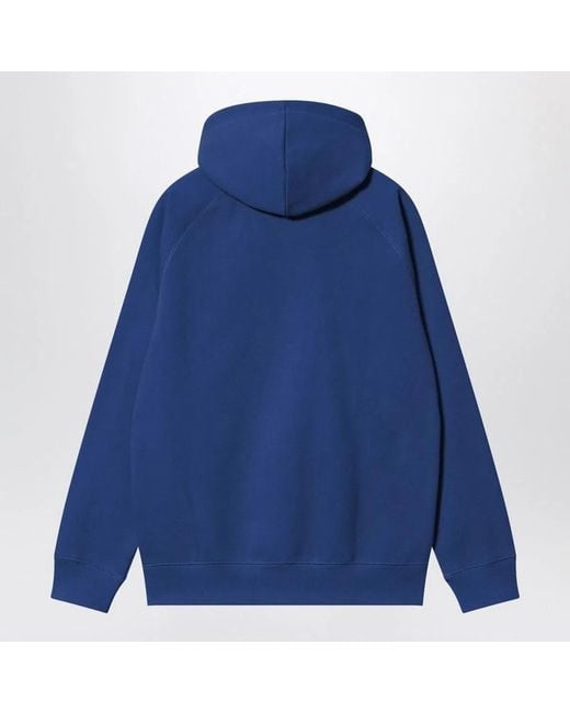 Carhartt Blue Wolfsbane/ Hooded Chase Sweatshirt for men