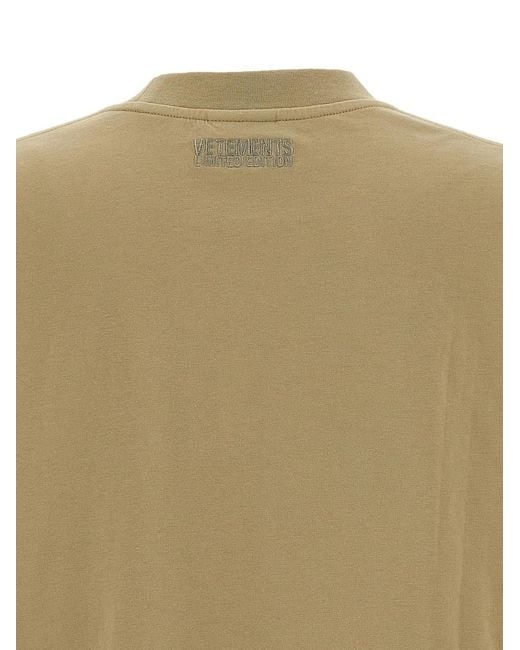 Vetements Natural 'Oval Logo' T-Shirt