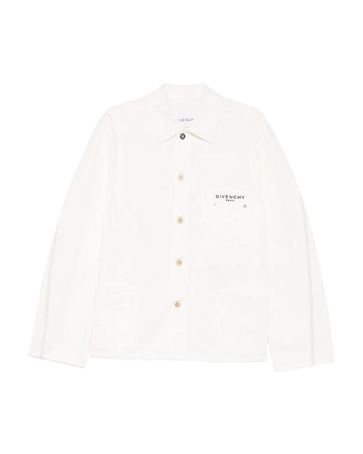 Givenchy White Denim Cotton Jacket for men
