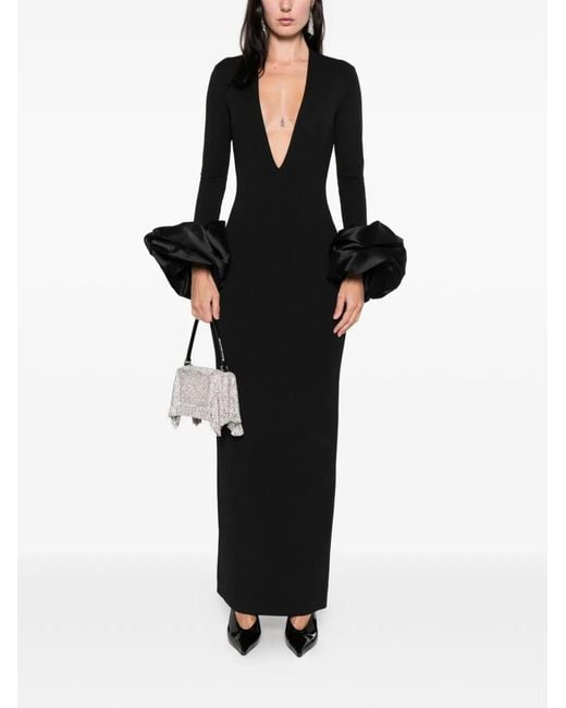 Solace London Black Valerie Maxi Dress