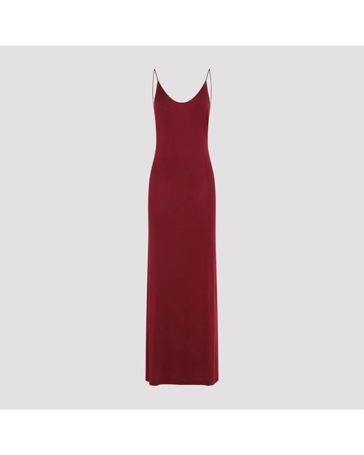 Saint Laurent Red Bordeaux Long Dress