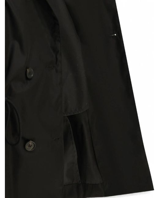 Prada Black Double Breasted Windbreaker