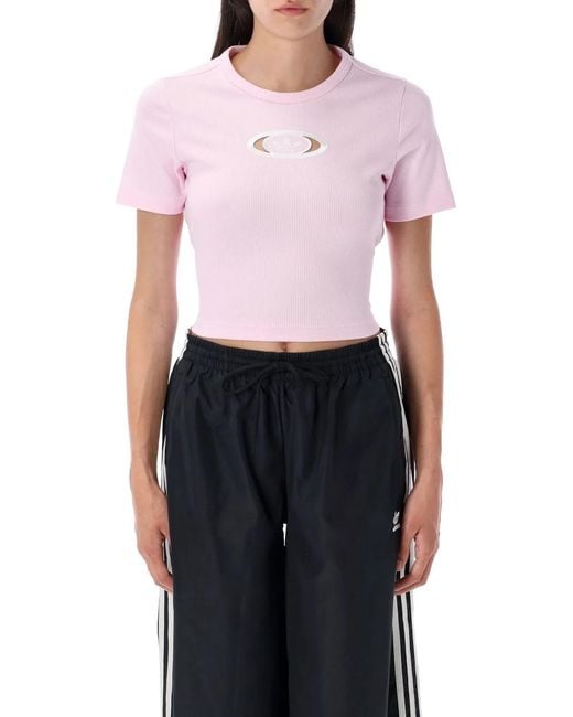 Adidas Originals Pink Cut Out Tee