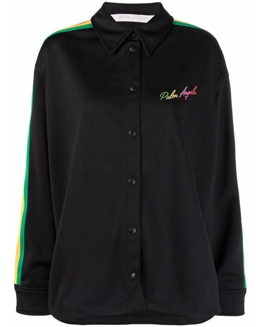 Palm Angels Black Miami Logo Track Shirt