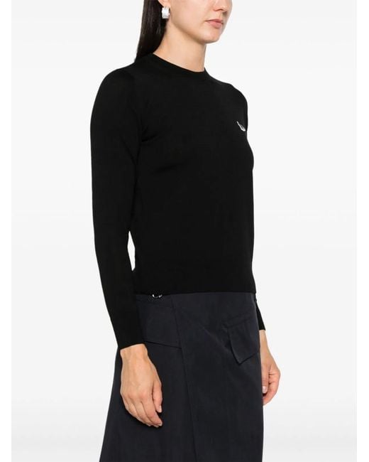 Maison Kitsuné Black Maison Kitsuné Cozy Woolen Sweater
