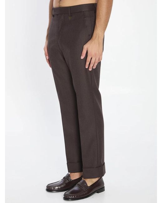 Burberry Gray Tailored Wool Trousers for men