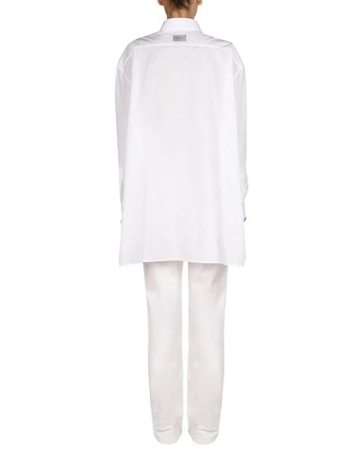 Raf Simons White Logo Patch Shirt