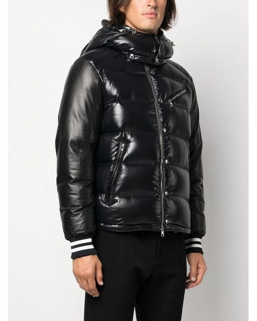 Moncler Black Padded Detachable-hood Jacket for men