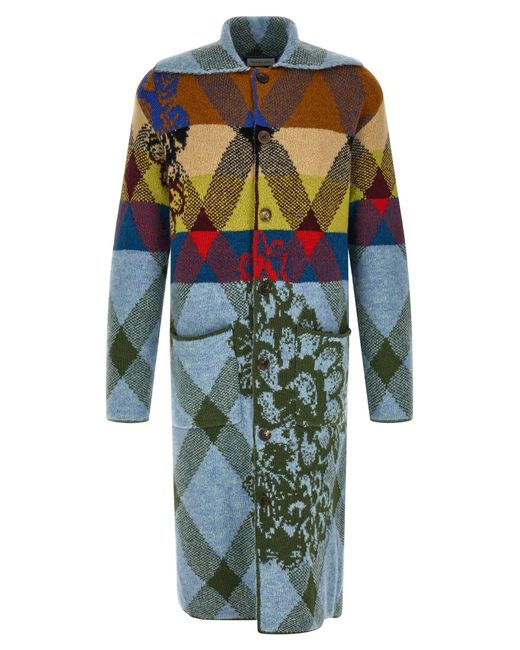 Dries Van Noten Green Wool Cardigan for men