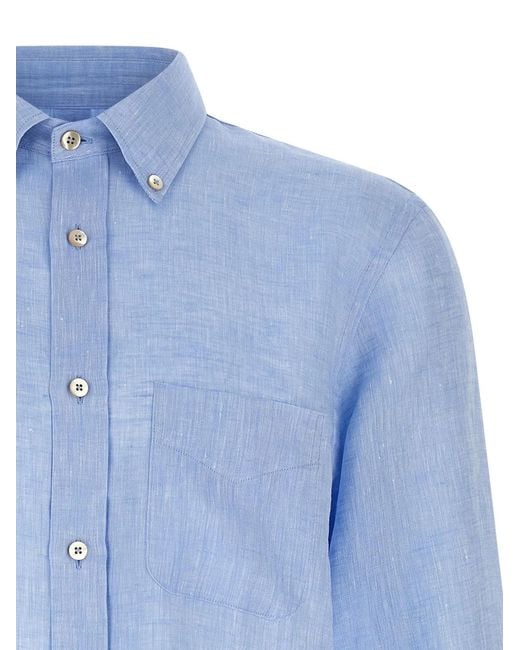 Rivvia Projects Blue Linen Shirt for men
