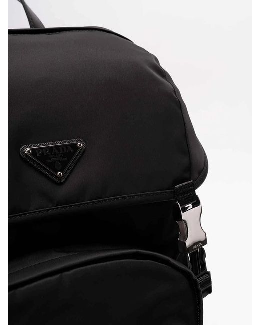 Prada Black Leather Backpack for men