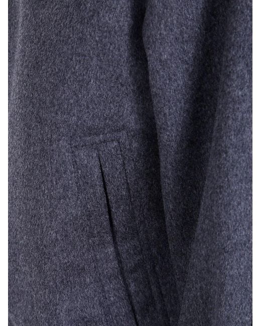Lardini Blue Wool Bomber Jacket for men