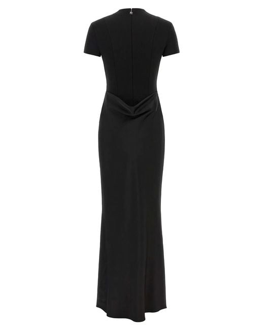 ROTATE BIRGER CHRISTENSEN Black Rotate Birger Christensen Draped Dress