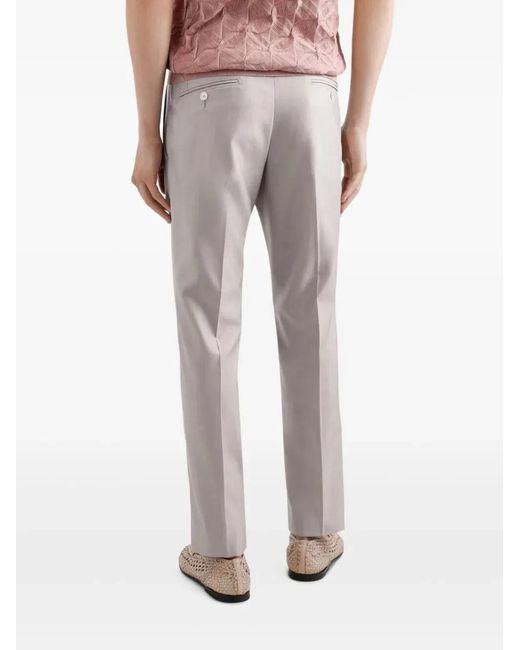 Dolce & Gabbana Gray Deconstructed Double-Breasted Wool And Silk Suit for men