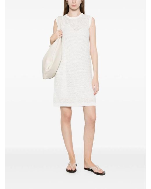 Fabiana Filippi White Cotton Mini Dress