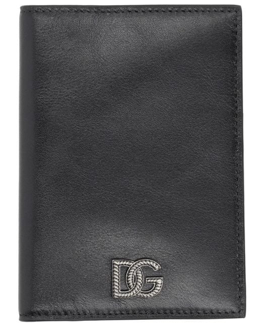 Dolce & Gabbana Black Dolce & Gabbana Passport Holder "Storm" for men