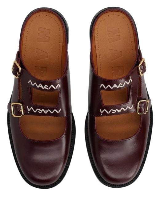 Marni Brown Moccasin Sabot "Bambi 3.0"