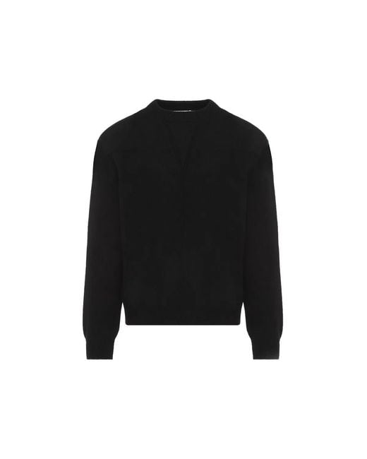 Jil Sander Black Wool-Blend Pullover for men