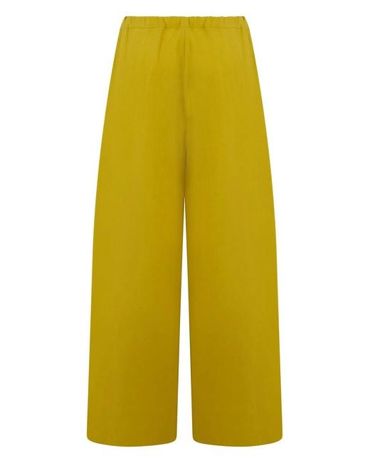 Max Mara Yellow S Max Mara Loose Linen Pants