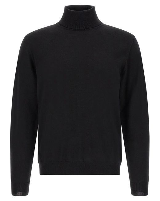 Zanone Black Turtle-Neck Sweater for men