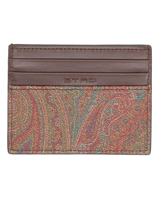 Etro Brown Portacarte "Paisley"