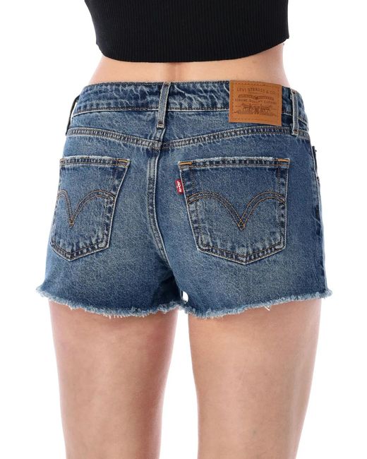 Levi's Blue Low Rise Denim Shorts