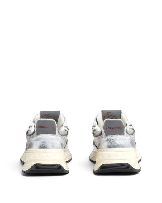 DSquared² White Sprinters Polyester Sneakers