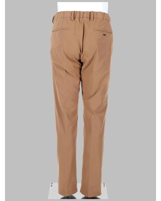 Herno Natural Pleated Straight-Leg Trousers for men