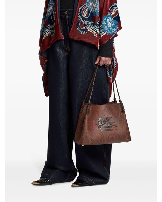 Etro Brown Pegaso Shoulder Bag