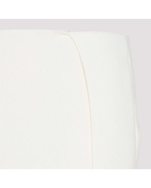 Jil Sander White Ivory Viscose Blend Skirt
