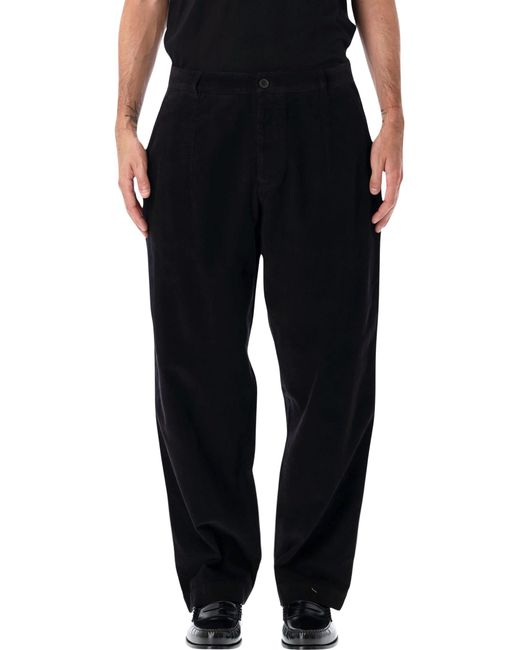 Universal Works Black Grad Chino Trousers for men