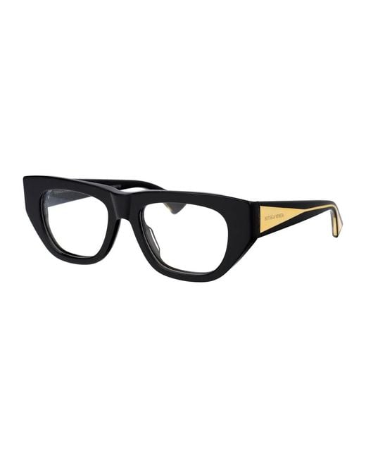 Bottega Veneta Black Crystal Transparent Acetate Glasses