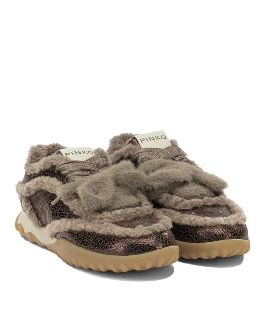 Pinko Brown Sneakers & Slip-On