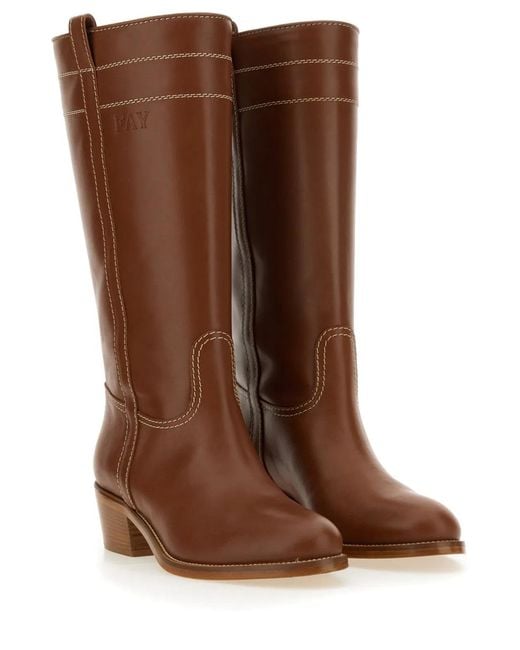 Fay Brown Leather Boot