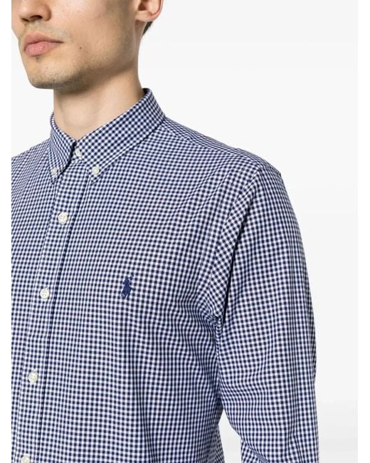 Polo Ralph Lauren Blue Slim Fit Sport Shirt for men